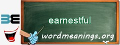 WordMeaning blackboard for earnestful